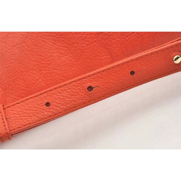 Authentic TORY BURCH Vintage Amanda Leather Shoulder Crossbody Bag Orange 9019J - Picture 8 of 16